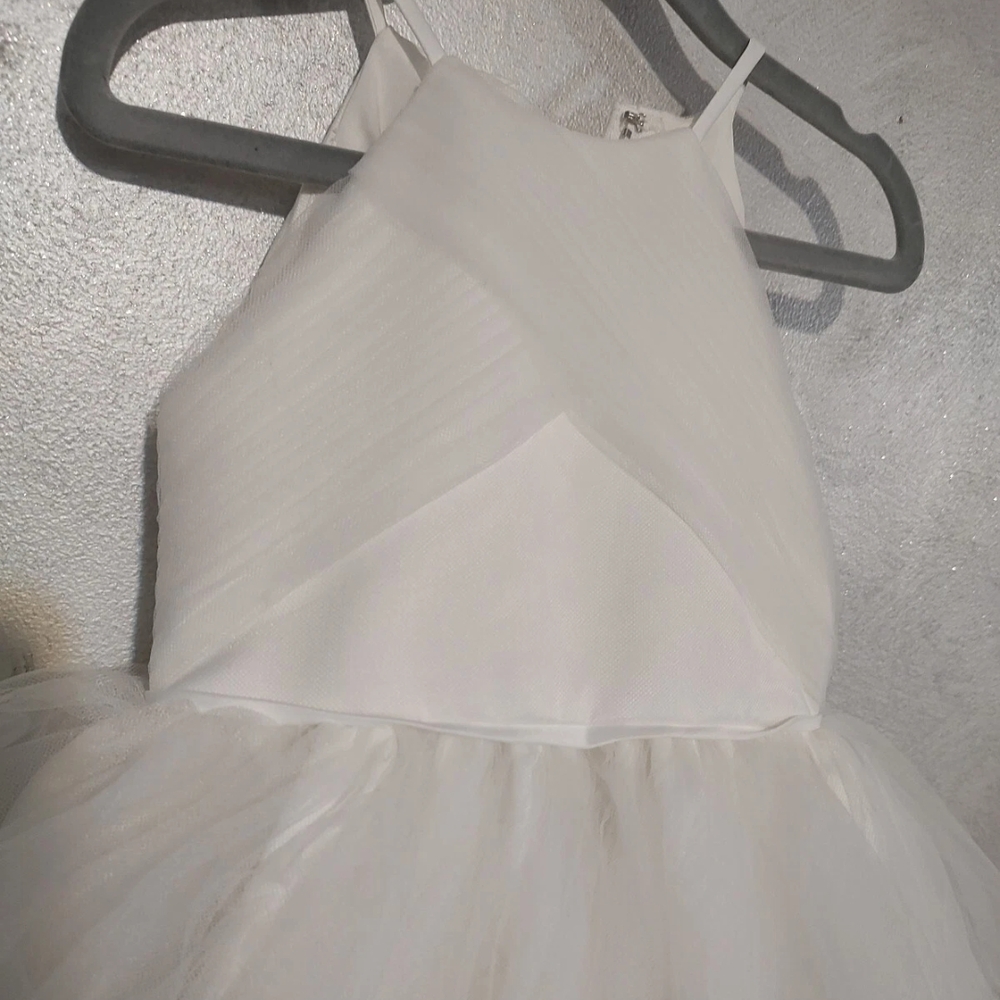 J.O.A. Cream Tiered Halter Sundress for Weddings - Picture 2 of 5